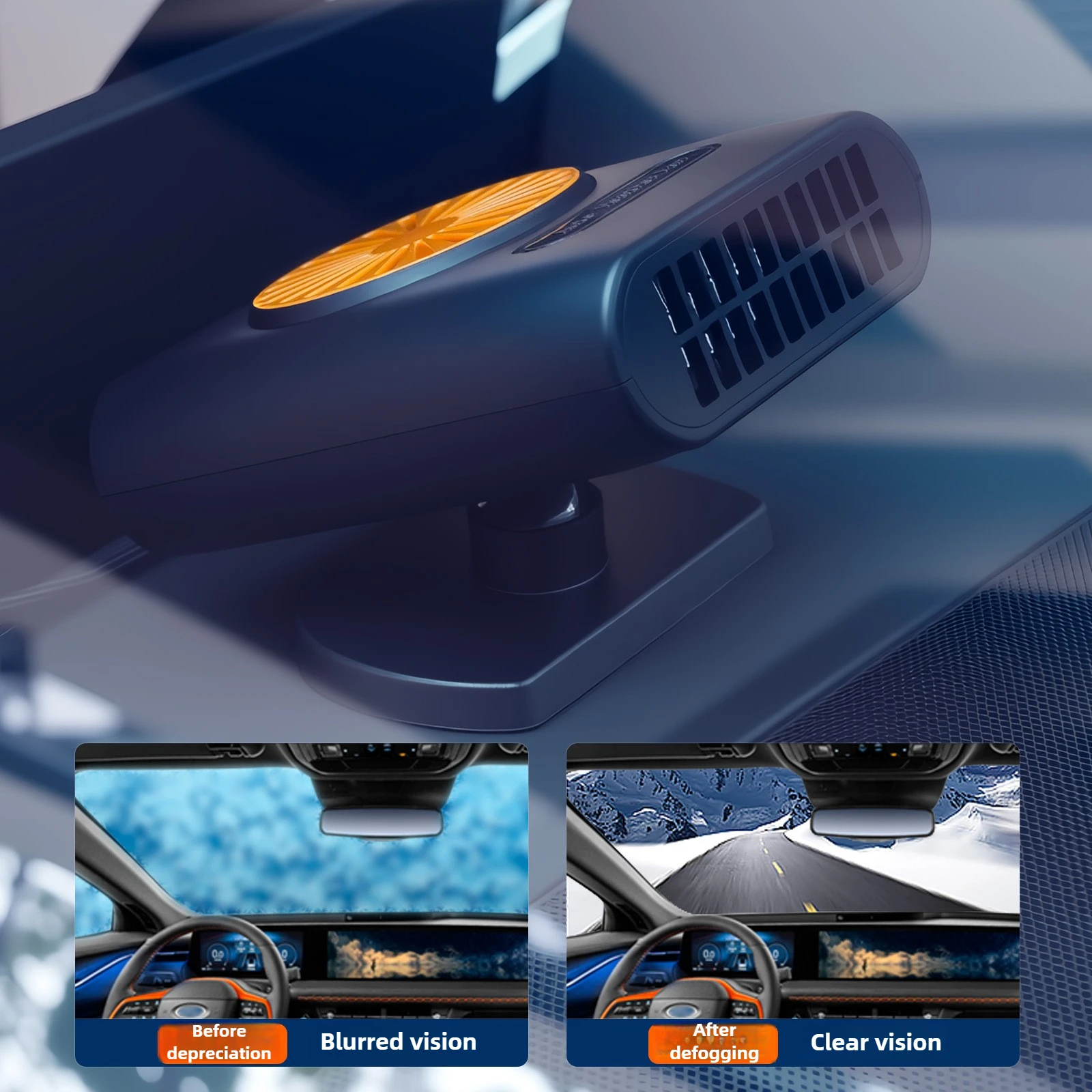 12V Car Heater and Cooler 200W Dual Function Portable Air Conditioner Fan Electric Windshield Defroster Demister