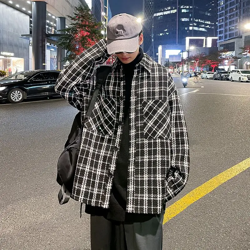 

Loose Long Sve Casual irt for Men Summer Trendy Versatile Loose Fit Stand Sle Polyester Fabric Youth Outerwear