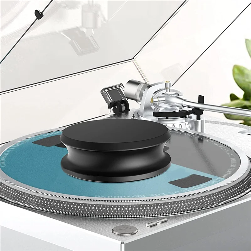 

A10Z-Aluminum Vinyl Record Weight Stabilizer Disc Balanced Clamp for Turntable LP Record Player Accessories