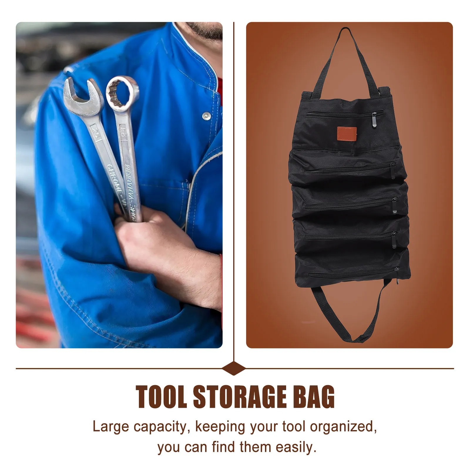1Pcs Tools Pouches High Quality Material Waterproof Dirt Resistant Use Storage Bags Tools Pouches Zipper Tool Bags