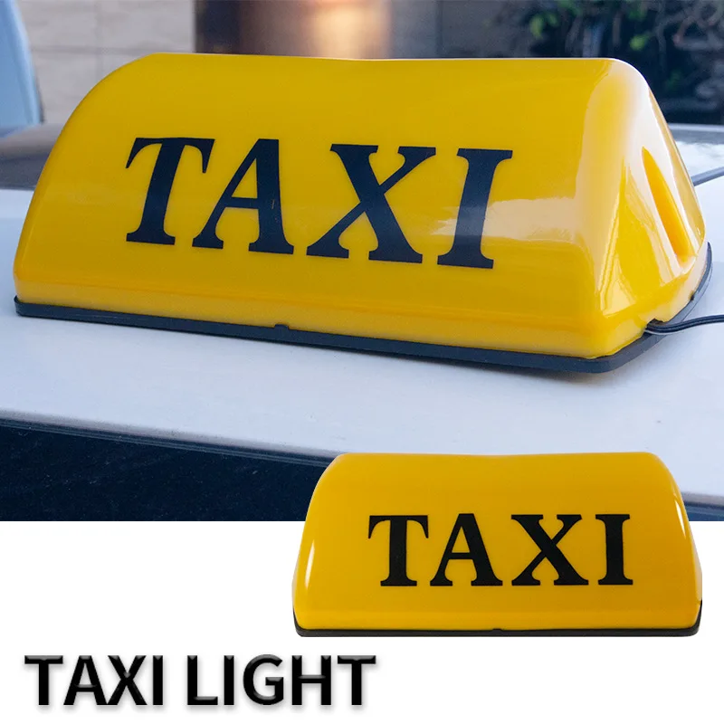 New 12V Roof Waterproof Top Sign Magnetic Imeter Cab Lamp Light Signal Lamp TAXI Roof Top Sign Light Taxi Light Suction Magnet