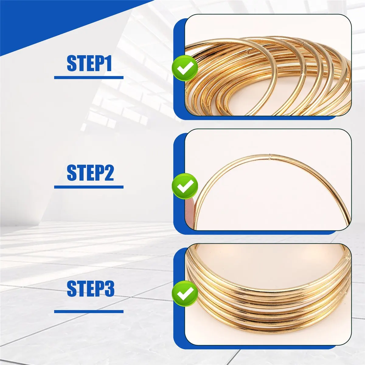 PNXL-10 Pack 3 Inch Gold Dream Catcher Metal Rings Hoops Macrame Ring for Dreamcatchers and Crafts