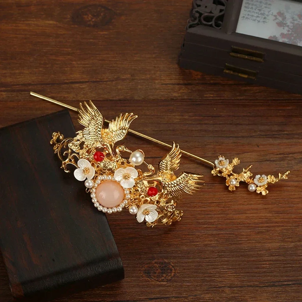 Fashion Creative Women Head Decoration Antique Style Hair Stick Hair Coronet HairPin Female Headdress Hair Accessories Gifts