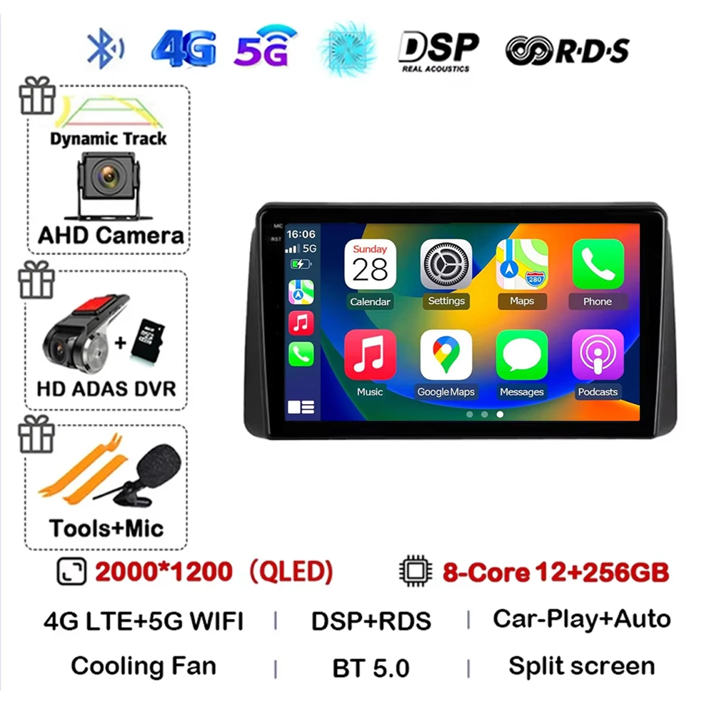 NONE Android 15 Auto-Player-Navigations-Multimedia für Chrysler Grand Voyager 5 2011–2015 für Dodge Grand Caravan 2008–2020 2DIN DVD 7