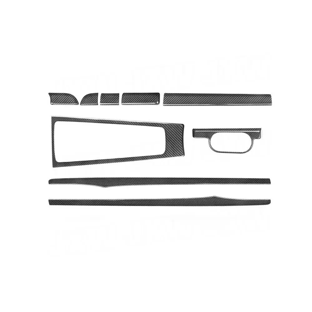 JXWANCF Dry Carbon Fiber Interior Central Control Dashboard Door Trim Covers Strips fit for Porsche 718 2016-2019 911 2012-2018 view 6