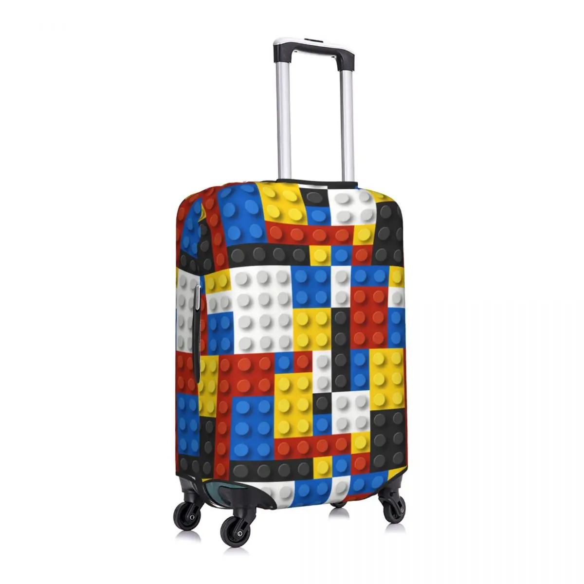 Custom Colorful Building Blocks Patern Luggage Cover Protector Fashion Travel Suitcase Covers for 18-32 Inch