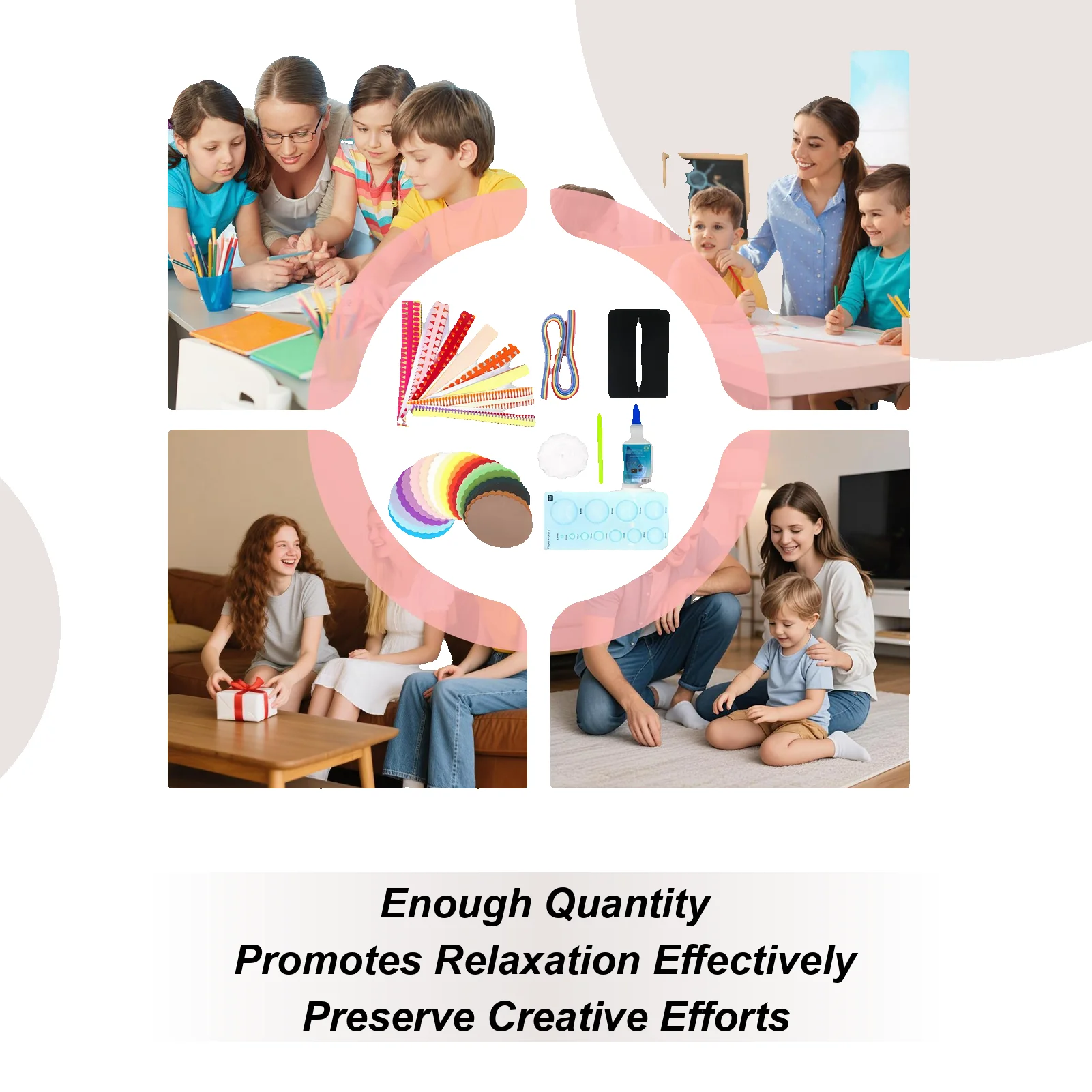 

Quilling Paper Handmade Decoration Party Supplies 3D Paper Quilling Petal Decoration For Women Adults Beginner Craft Birthday