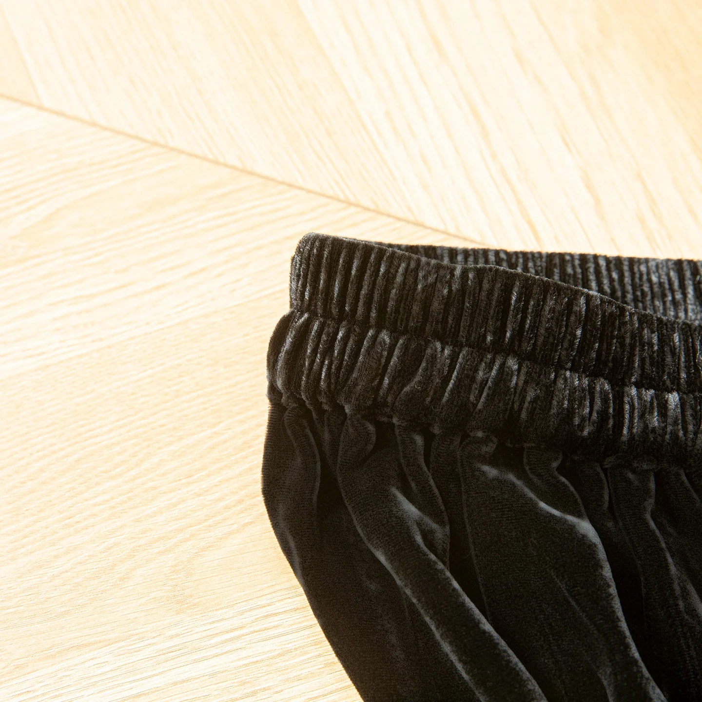 Winsleter-Bottom 100%Real Silk Elegant Velvet Skirts, Elastic Waist Slit, Women Retro Straight Skirt, 2025 Winter New B5N643CC