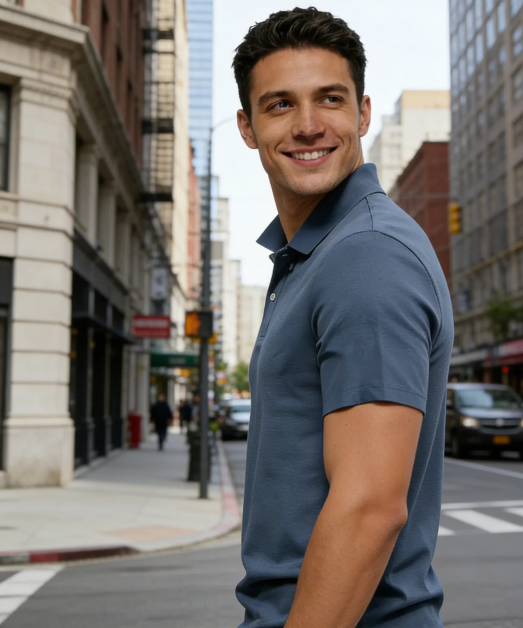 Men Solid Color Plain Polo Shirt Summer Breathable Stand Collar Slim Fit Business Golf Casual Short Sleeve Top