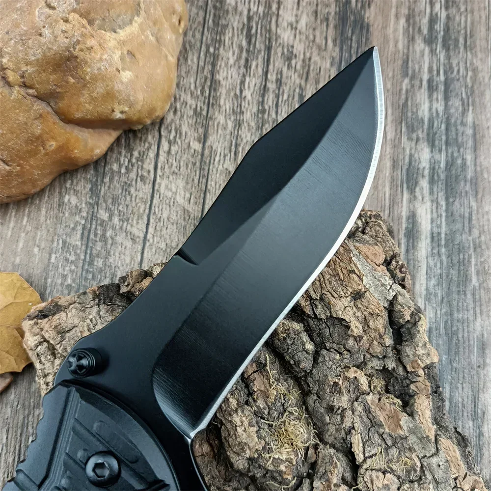 Tactical Black Pocket Folding Knife 5Cr13Mov Blade Aluminum Alloy Handle Outdoor Hunting Camping Knives Jungle Survival EDC Tool