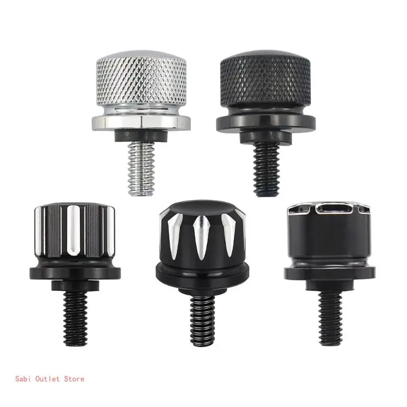 Screw Mount Knob Cover Metal Quick-Release Hardware Black Knurled Billet Aluminum for 1996-2022