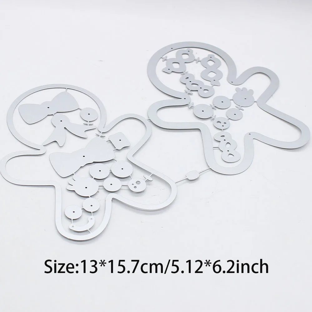 KSCRAFT Large Gingerbread Man Shaker Cutting Dies Stencils for DIY Scrapbooking Decorative Embossing DIY Paper Cards