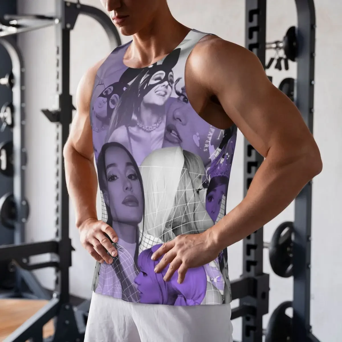 Quick Dry Retro Ariana Grande Singer Bootleg 2024 Tour Eternal Sunshine Gym Tank Muscle Sleeveless Shirt Bodybuilding Vest