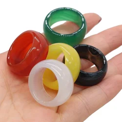 Natural Stone Rings Jewelry A Diversity of Stones Two Kinds of Models Unisex Circle Natural Stone Finger Rings Charms