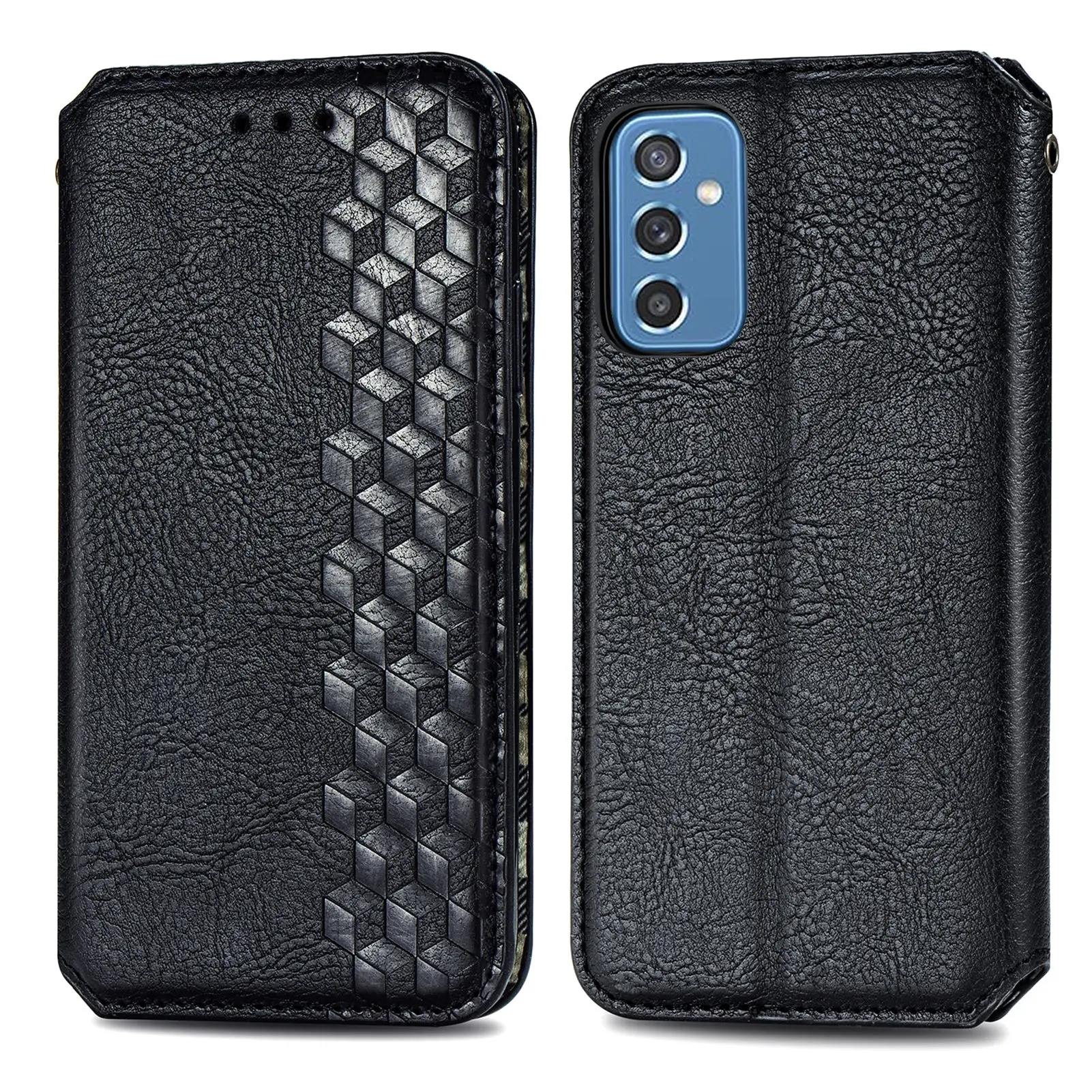 Anti-Fingerprint Flip Leather Case for Samsung Galaxy M52 5G M 52 Matte Feeling Cell Phone Bag Cover