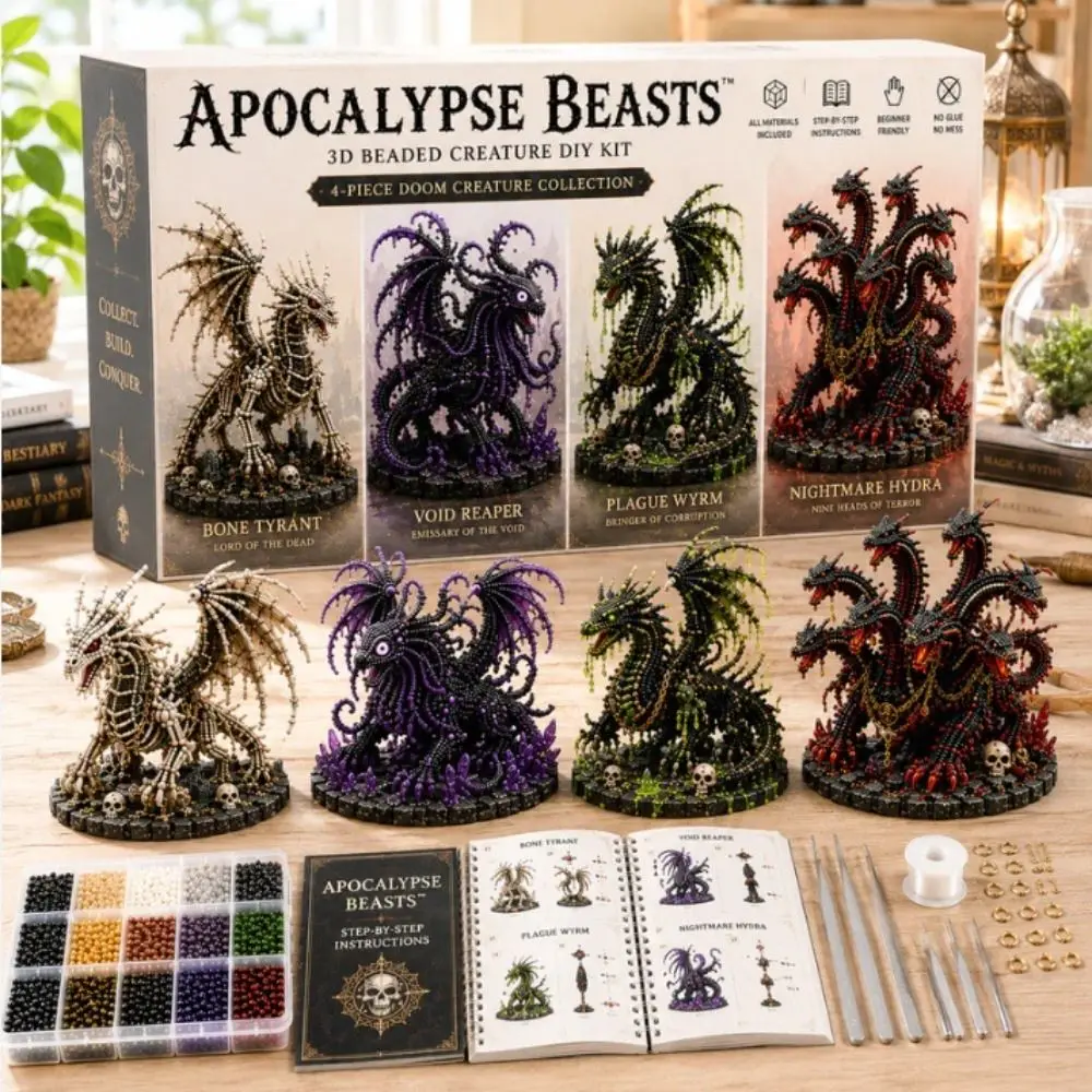 Tiny Beads 3D Beaded Animal Kit Animal Shape Cute Design Bead Weaving Kit Creative Craft Handmade Bead Art Kit Creative Activity