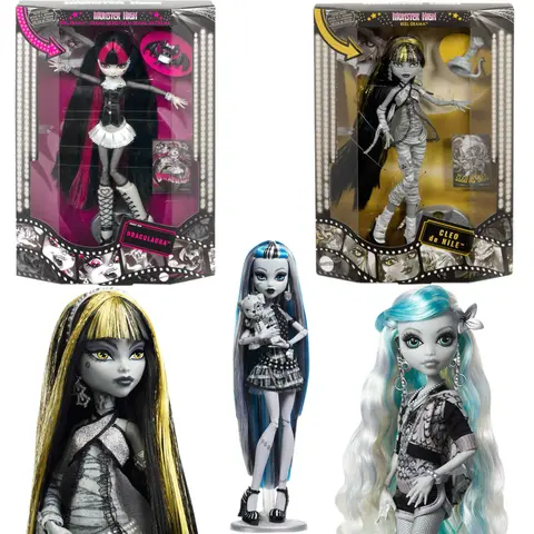 Monster High Black White Series Limited Edition Reel Drama Personalized Figure Doll Trendy Toy High Cost Effective Holiday Gifts