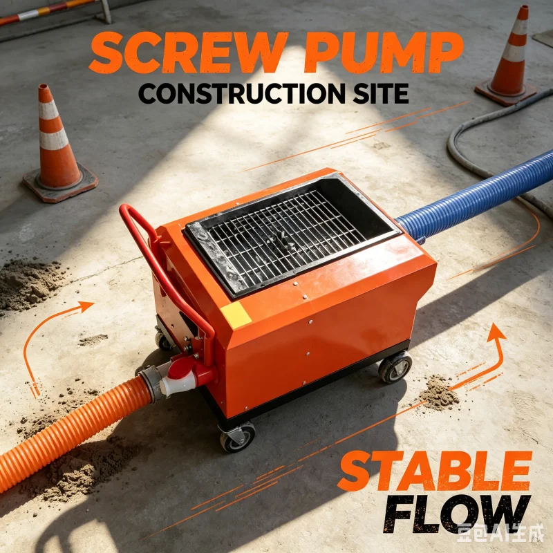 Made In China Manufacturer Compact Concrete Pump Cement Grouting Screw Pump For Construction Column