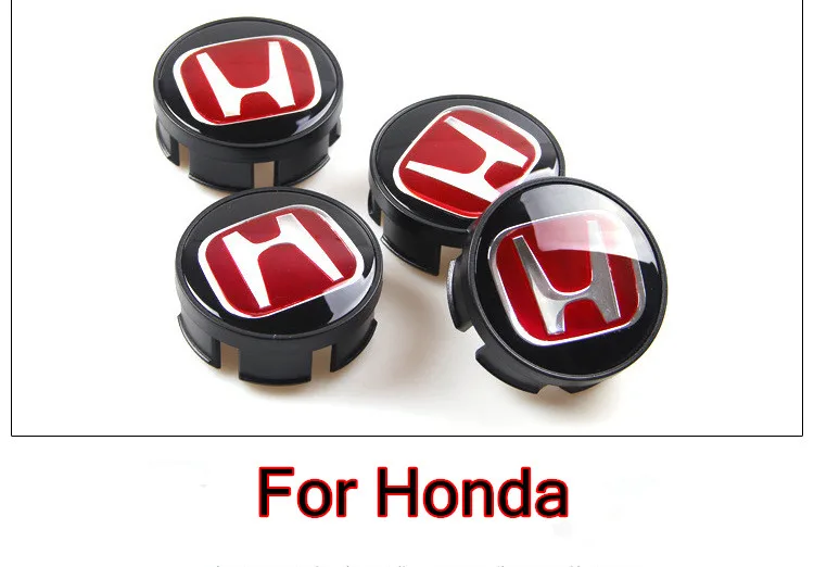 56mm Car Tyre Wheel Center Hub Cap Badge Sticker Car Accessories For Honda Civic Fit Jazz Accord Pilot Passport Stepwgn CRV BRV