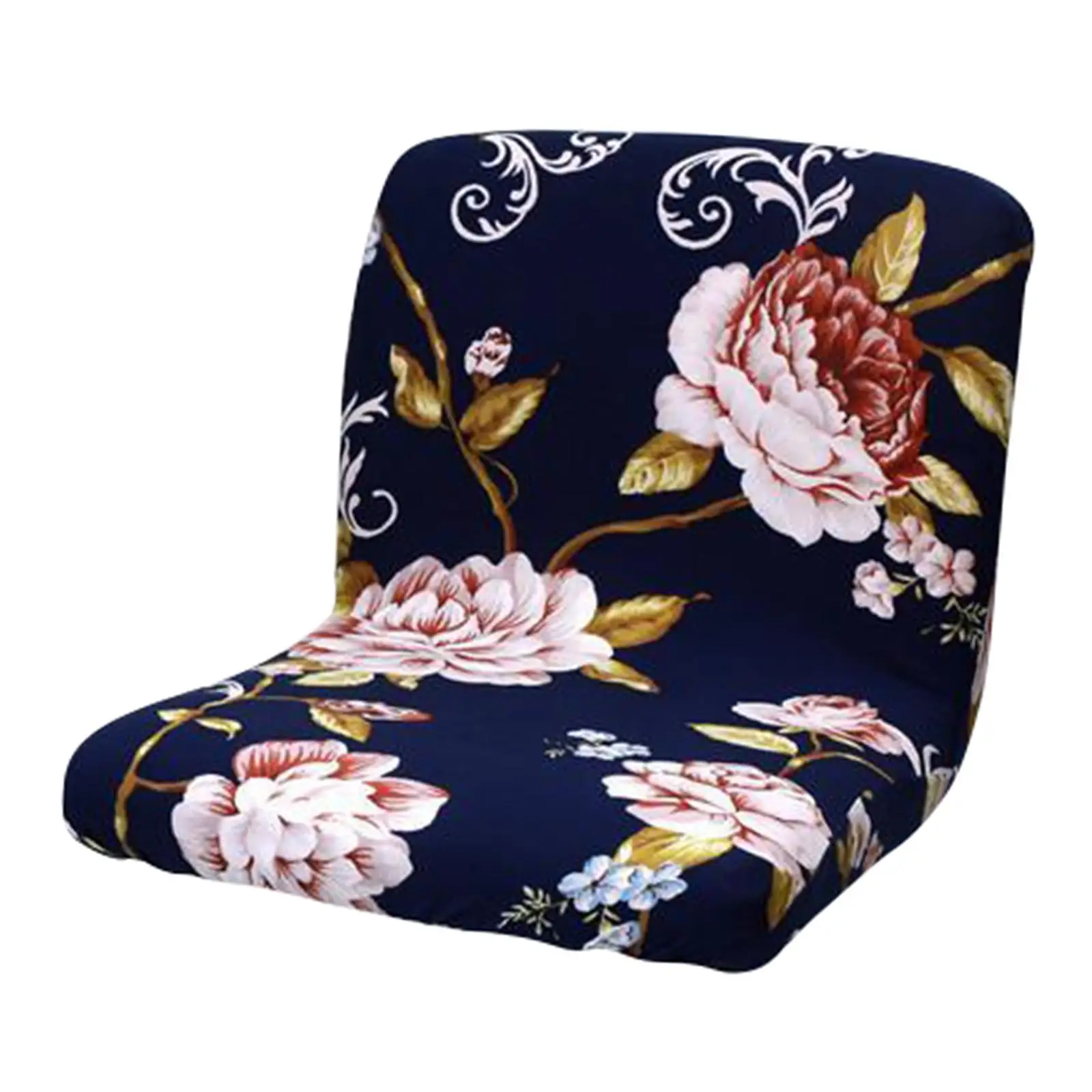 Counter Elastic Stool Chair Slipcover Short Back Kitchen Dining Chair Cover