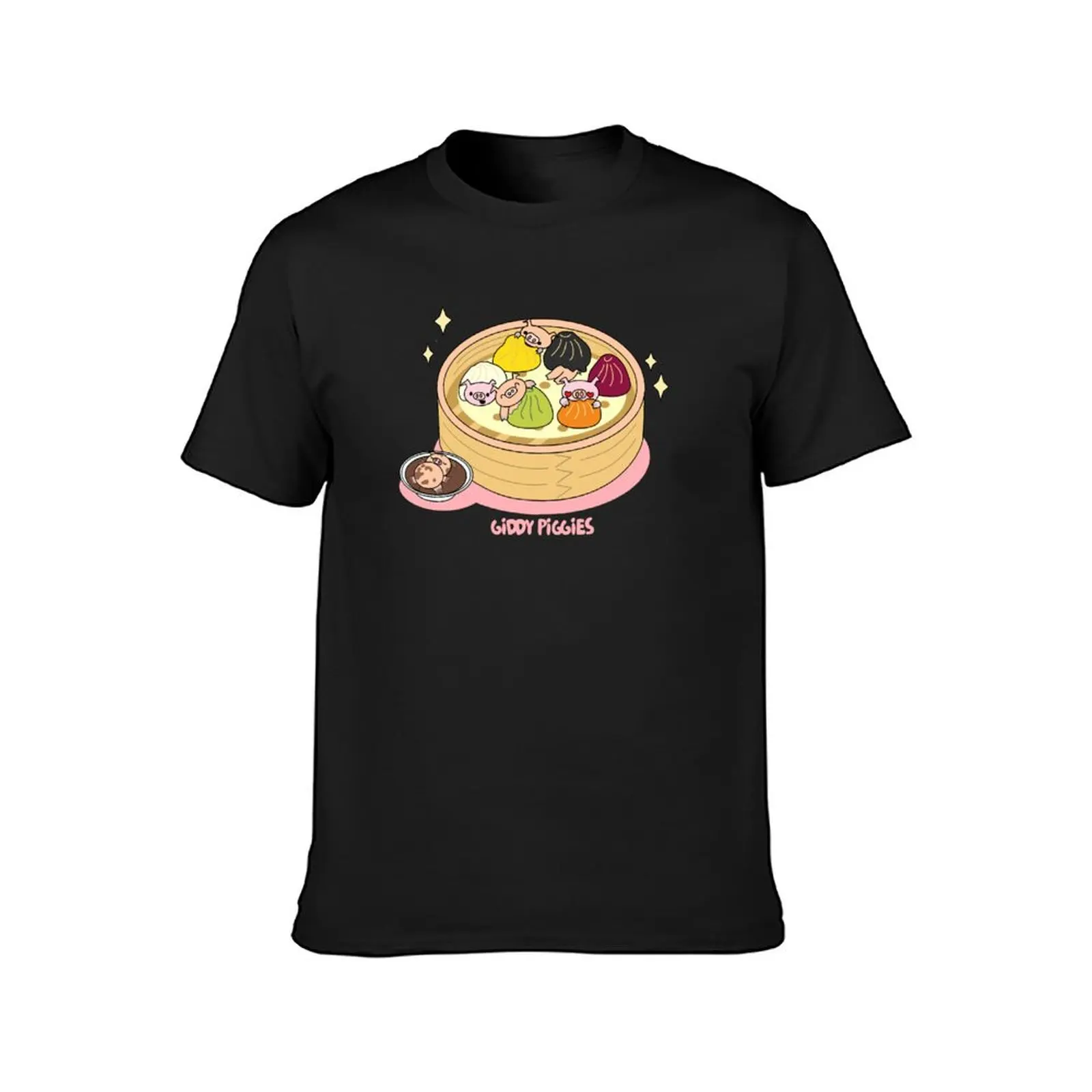 Giddy Piggies Rainbow Dumpling T-Shirt oversized anime clothes blacks t shirt for men