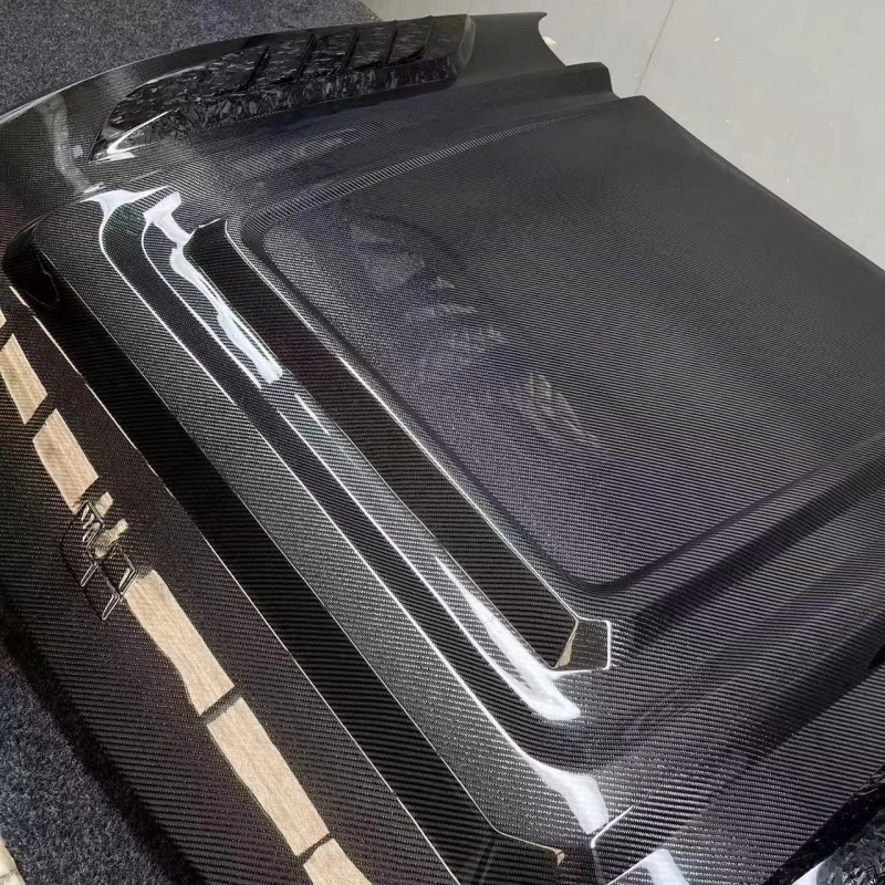 Hot Selling 3K Twill Weave Carbon Fiber Engine Hood Bonnet Glossy Matte UV Protection Car Exterior Replacement Accessories