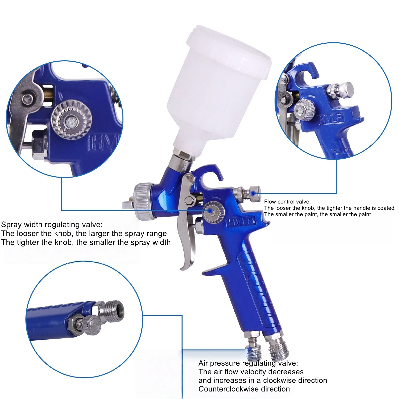 

H827+H2000 Toolbox Set Pneumatic Spray Gun Paint Spray Gun
