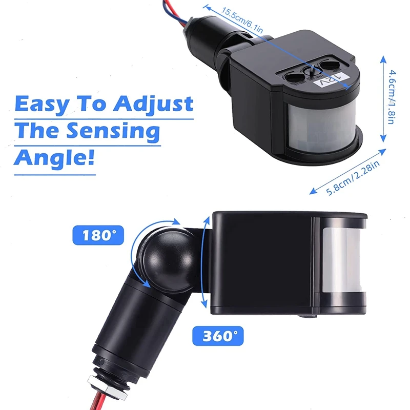 12V Motion Sensor Pir Sensor Automatic Infrared Sensor Motion Detector Light Switch Outdoor Pir For Wall Indoor Outdoor image 6
