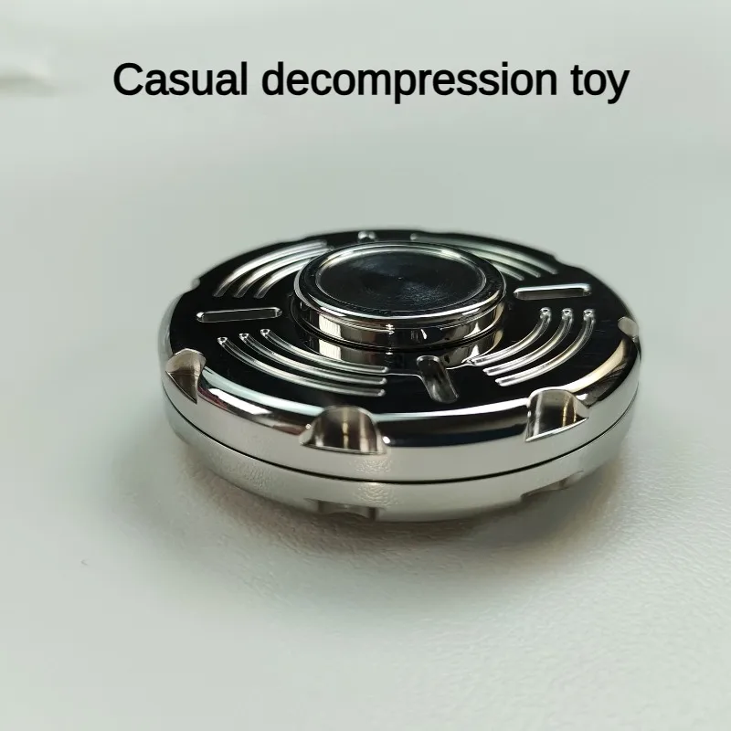 

Fingertip Gyro EDC Stainless Steel Magnetic Snap Coin Two-in-One Office Decompression and Decompression Artifact Adult Metal Toy