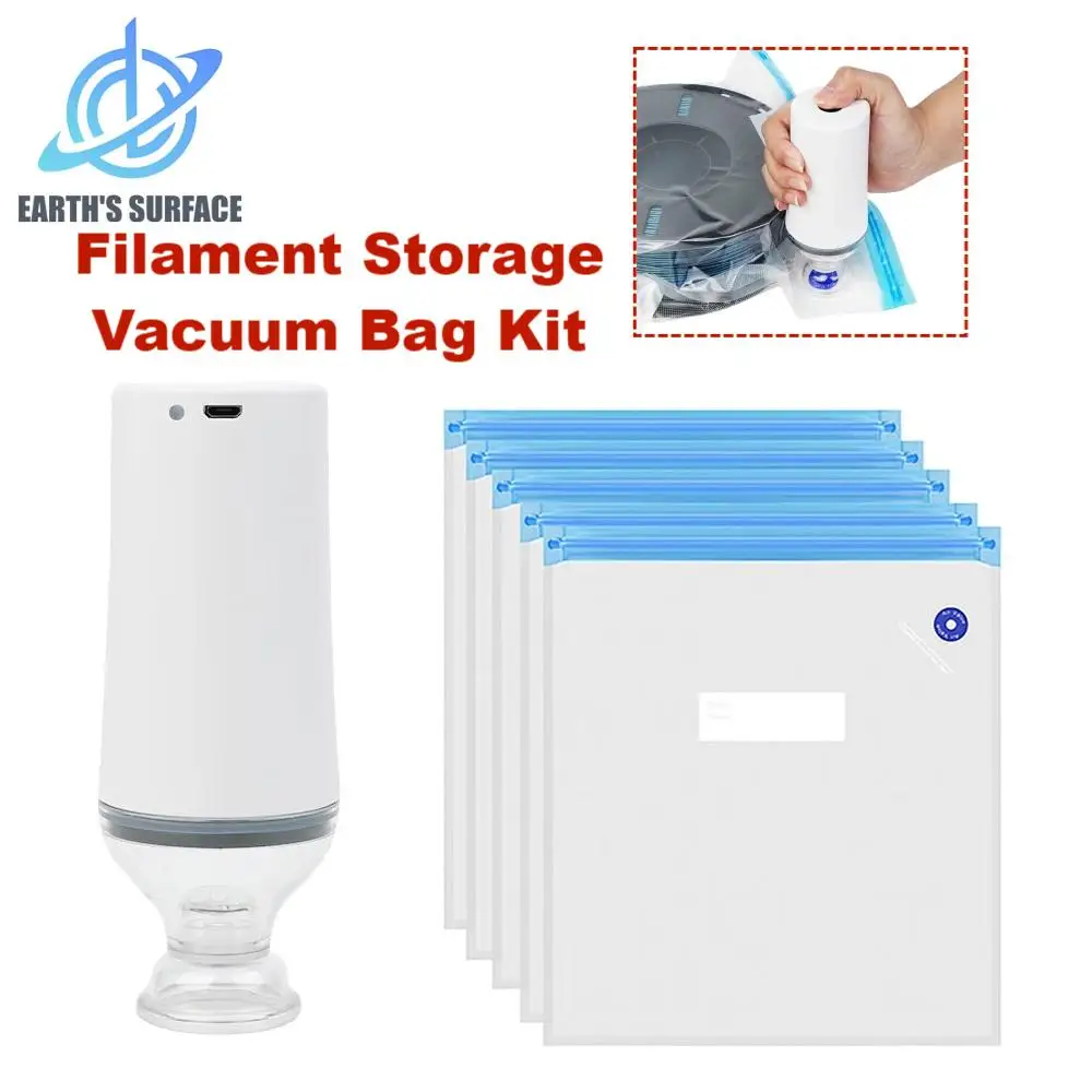 DB-Electric Air Pump Filament Storage Vacuum Bag Kit Cleaning Humidity Resistant Sealed Bags For 3D Printer Filament Dryer