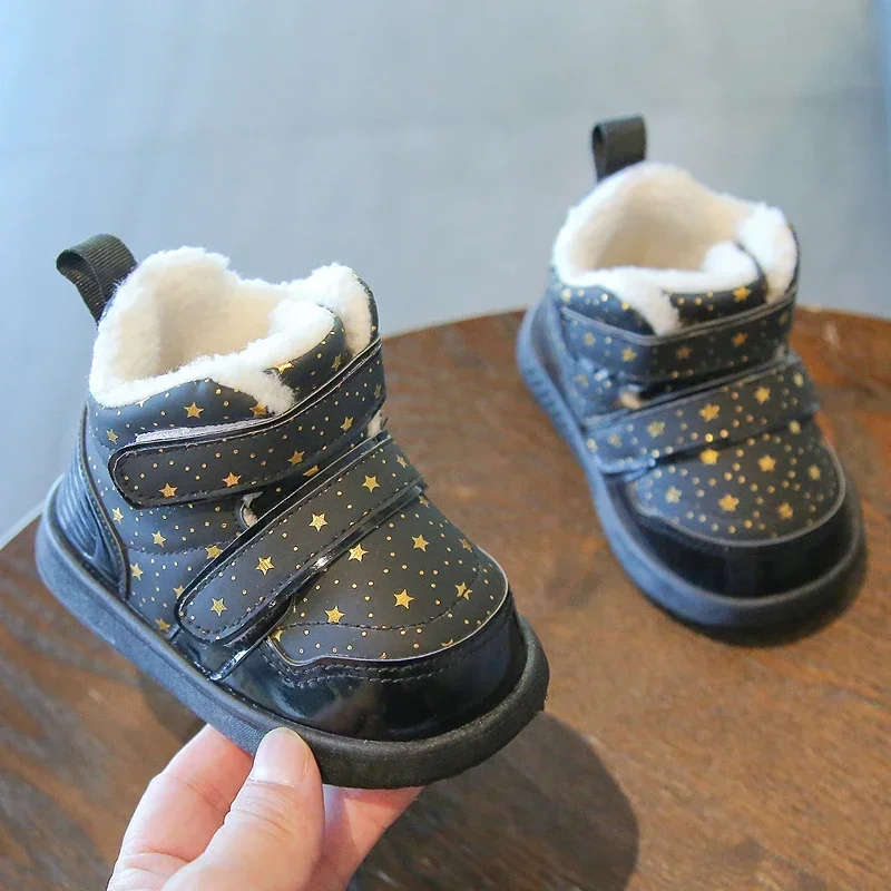 Winter Baby Girls Boys Snow Boots Infant Toddler Shoes Warm Plush Children Outdoor Ankle Boots Soft Sole Anti Slip Kids Shoes