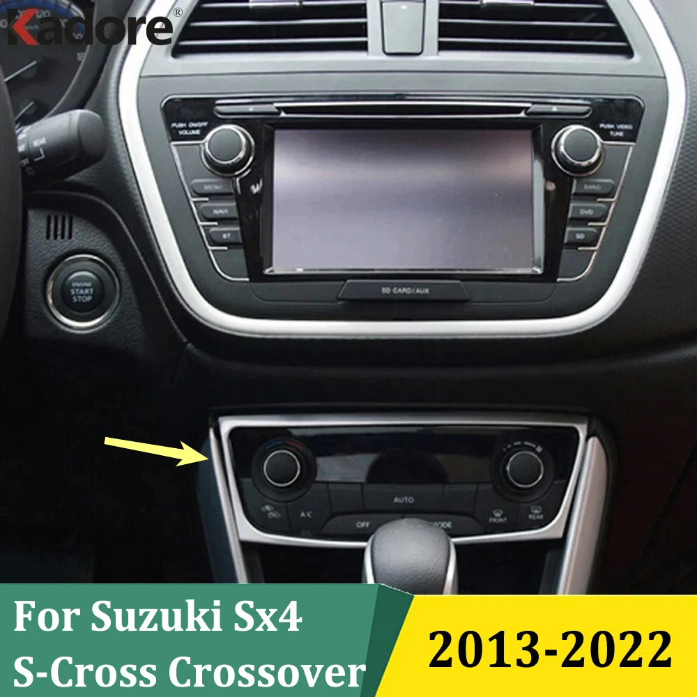 For Suzuki Sx4 S-Cross SX4 Crossover 2013-2022 Matte Center Control Panel Cover Trim Interior Car Styling Accessories