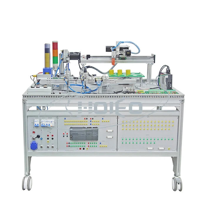 CHOIEO CAG-002 Advanced 7-Station Aluminum Mechatronics Training System for Factory Automation PLC Educational Equipment