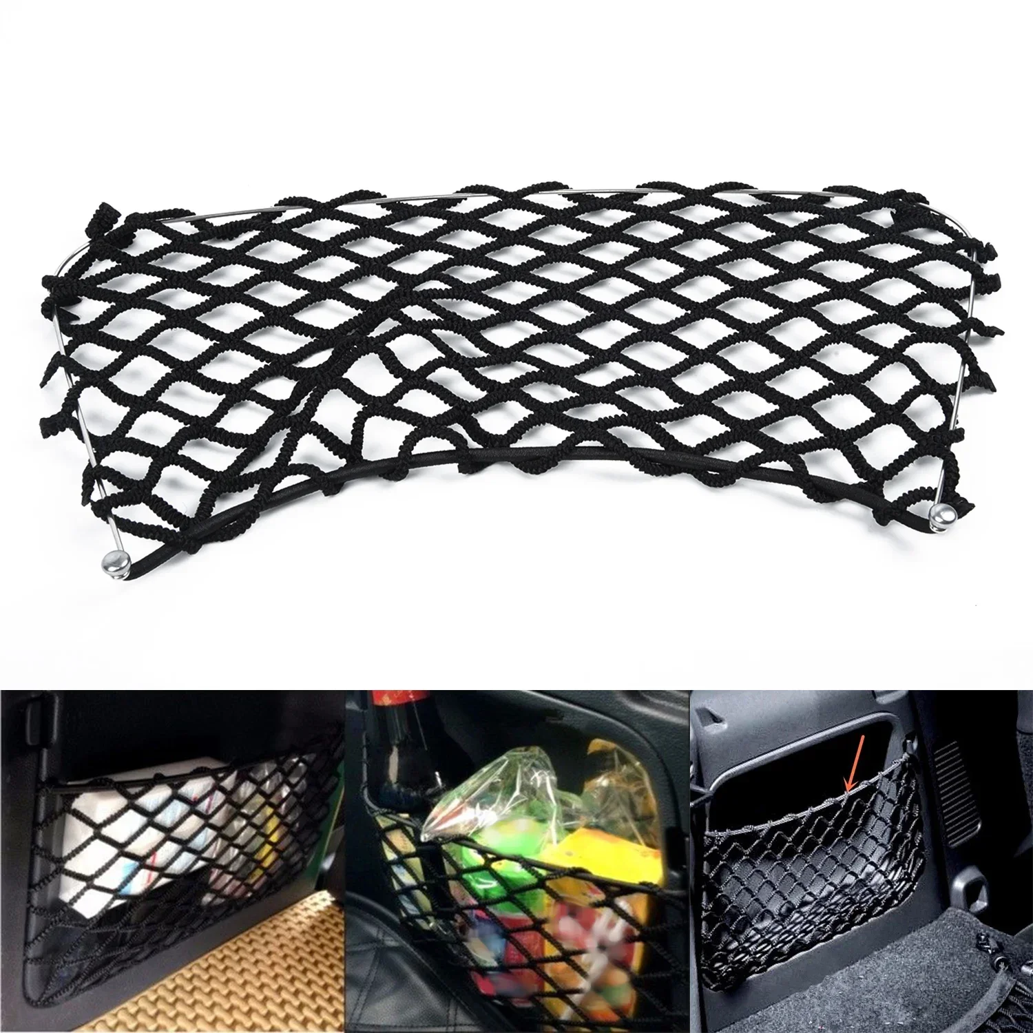 

Car Tuck Net String Bag Pocket Trunk Mesh Storage Net Bag for Smart For Fortwo 451 2009-2014 car Stowing Tidying parts