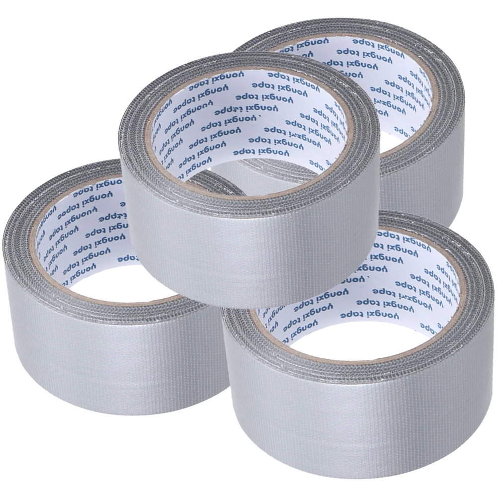 4 Rolls Double Side Tape Waterproof Cloth Craft Carpet Repair Duct Heavy Duty Wedding Dress Grey