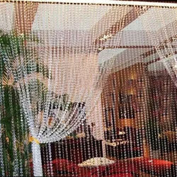 30M Beads Curtains Acrylic Crystal Octagonal on the Door Festive Party Indoor Home Wedding Decoration