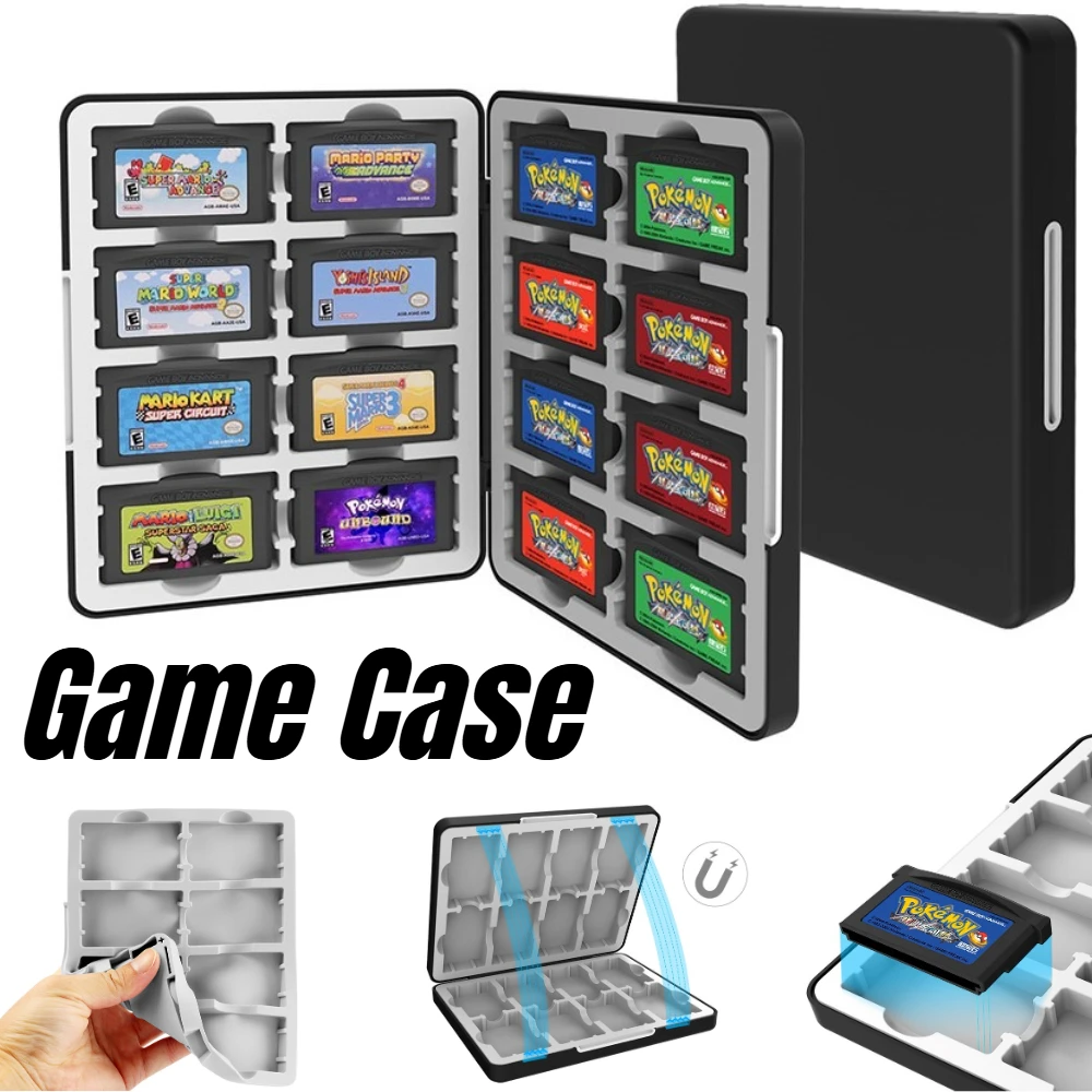 1Pc 16 Slots Magnetic Game Case for Gameboy Game Holder for GB Cartridges Accessories Holds 16 Game Cards