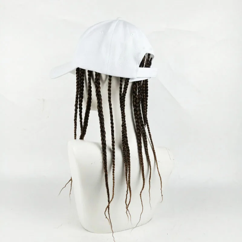 Curly hair synthetic wig hat integrated fashionable curly hair wig for men, headband style, can be worn as ponytail directly
