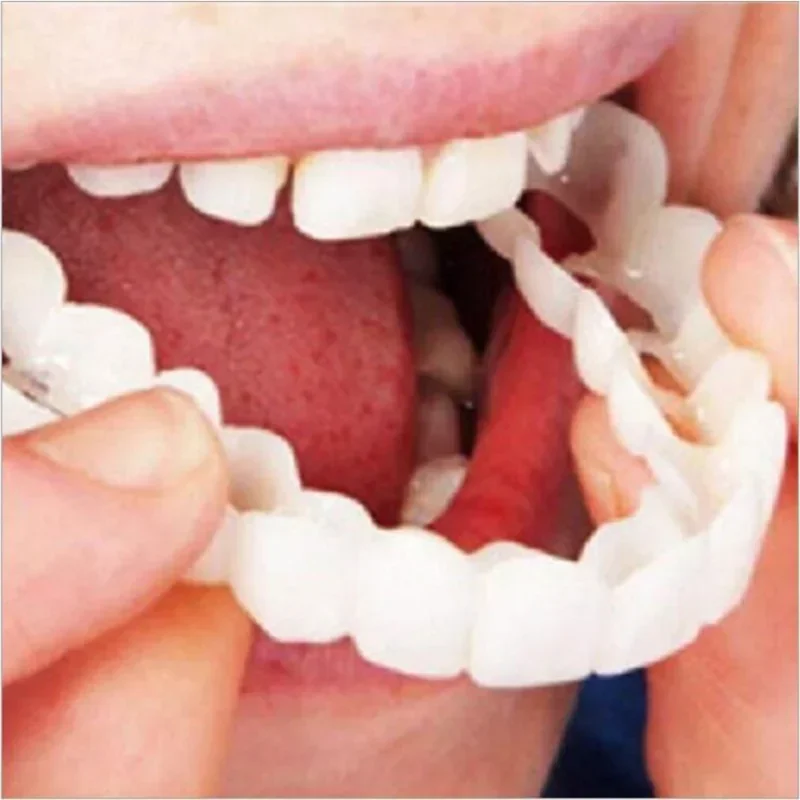 Ajuste perfecto para blanquear los dientes, cubierta de dientes falsos, carillas de silicona con sonrisa, flexibles, dispositivos de blanqueamiento