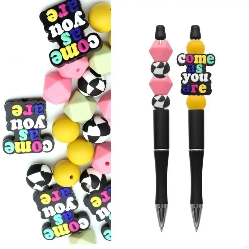 

F62D Colorful Silicone Beads for DIY Keychain Bracelet Crafts Unleash Your Creativity