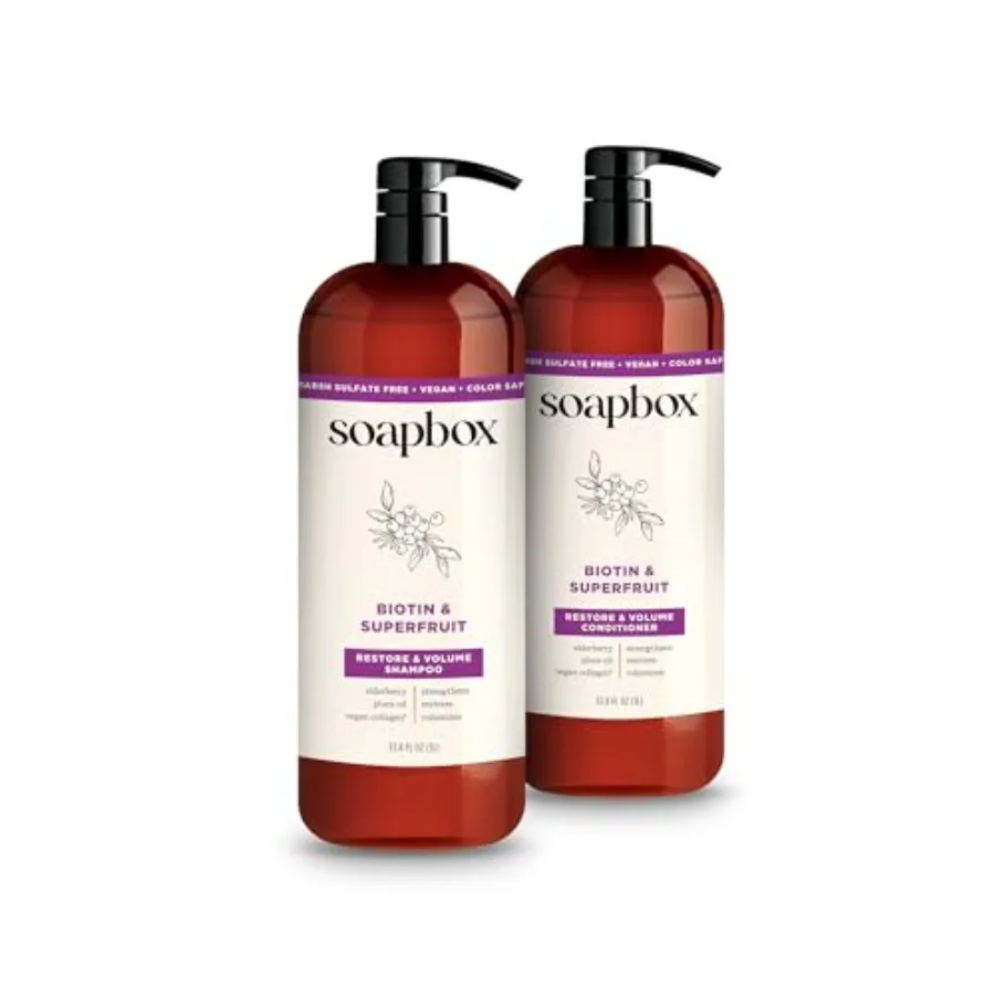 

and Superfruit Shampoo and Conditioner Set with Vegan Collagen Aloe and Shea Butter Harsh Sulfate Free Paraben and Silicone Fre