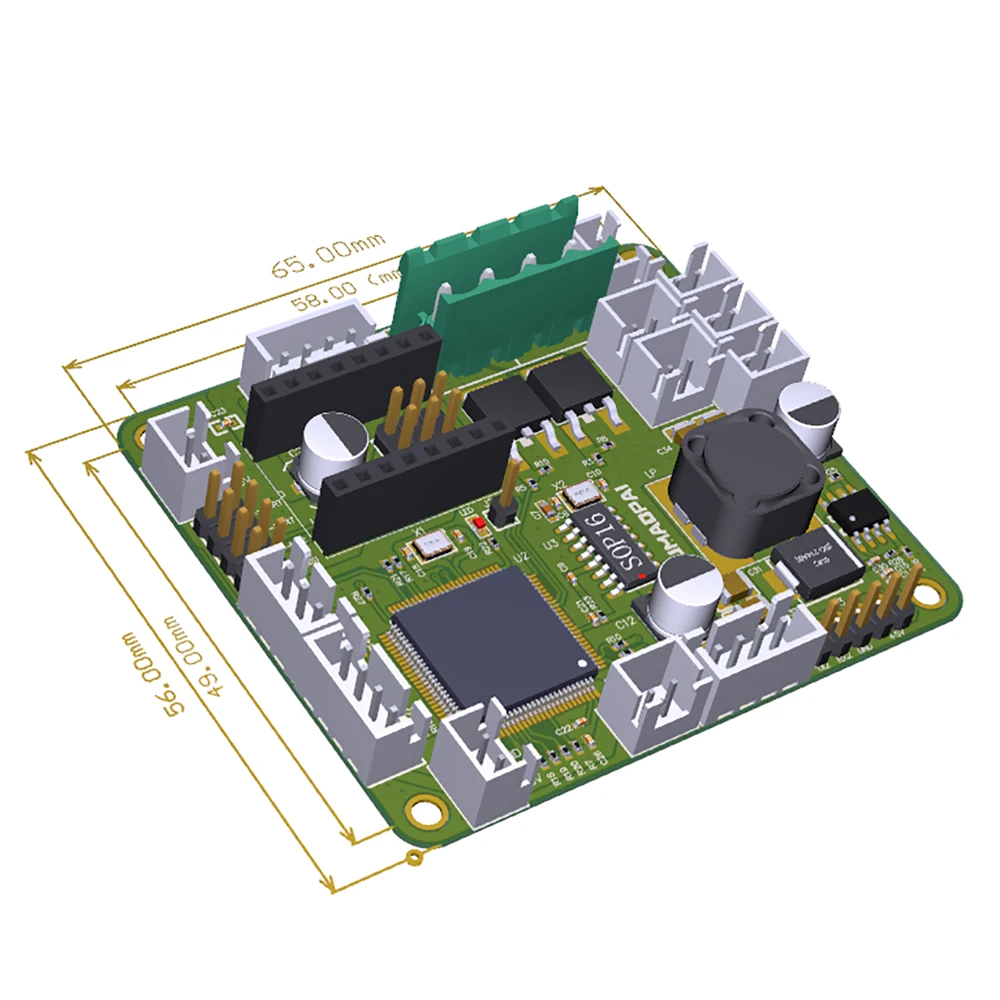 3D เครื่องพิมพ์อุปกรณ์เสริม NanoDLP อย่างเป็นทางการควบคุม UV DLP/LCD/SLA เมนบอร์ด TMC2226