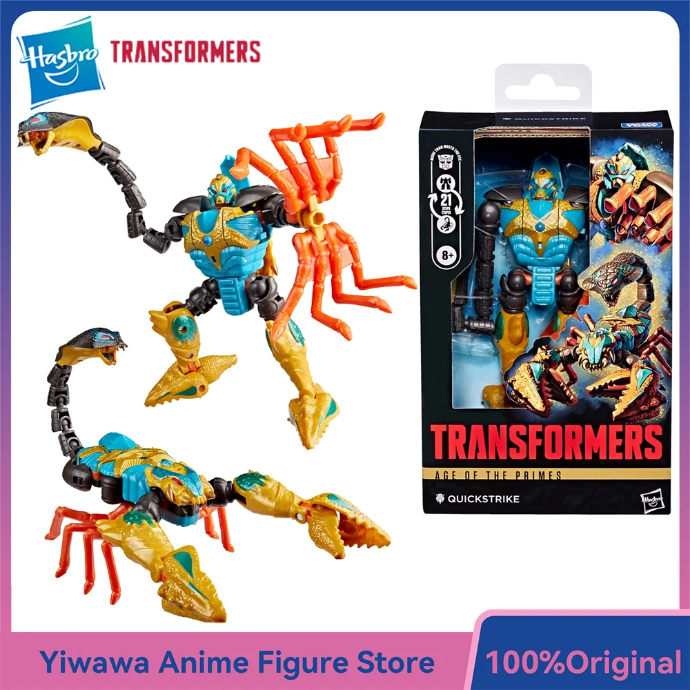 

[В наличии] Оригинальные новые трансформеры Hasbro Age of the Primes Quickstrike 14 см, коллекция экшн-моделей класса люкс, фигурки, игрушки