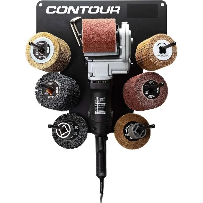 Contour SCT Surface Conditioning Tool, Metal Rack, & Drum Sanders Master Kit  6 Speed 9 AMP 3700 RPM Motor Power Drum