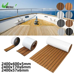 Uxcell 2400x600x5mm 2400x170x6mm 2400x57x6mm EVA Foam Boat Flooring Teak Foam Decking for Boats Marine Flooring Teak Yacht