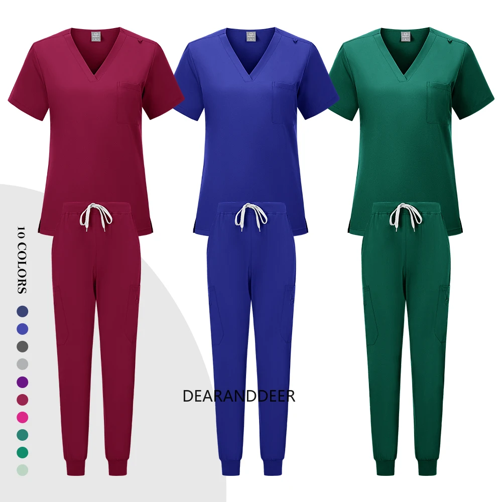 Unisex hospital medical clothing, beauty salon nurse set, nursing home caregiver, dental clinic doctor, clinical shirt and pants