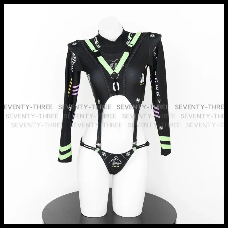 2025 New ew Anime Girls Dark Cyber Mechanical Sexy Cosplay Racers Women Costumes Swimwear Sport Bodysuit Stocking Linge