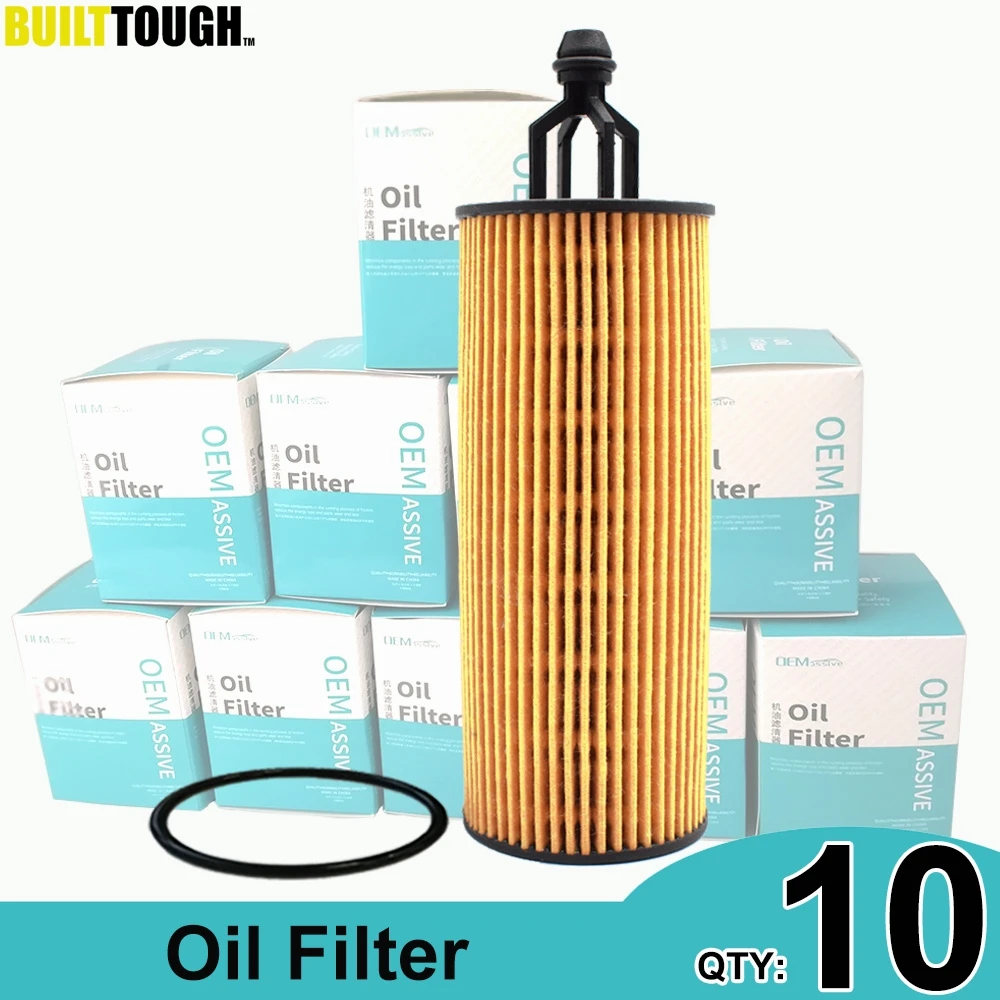 QTY 10, 68191349AA Oil Filter For Chrysler Jeep Dodge Avenger 2014 / Fiat Freemont 2011 2012 2013 2014 2015 2016 2017 2018 2019