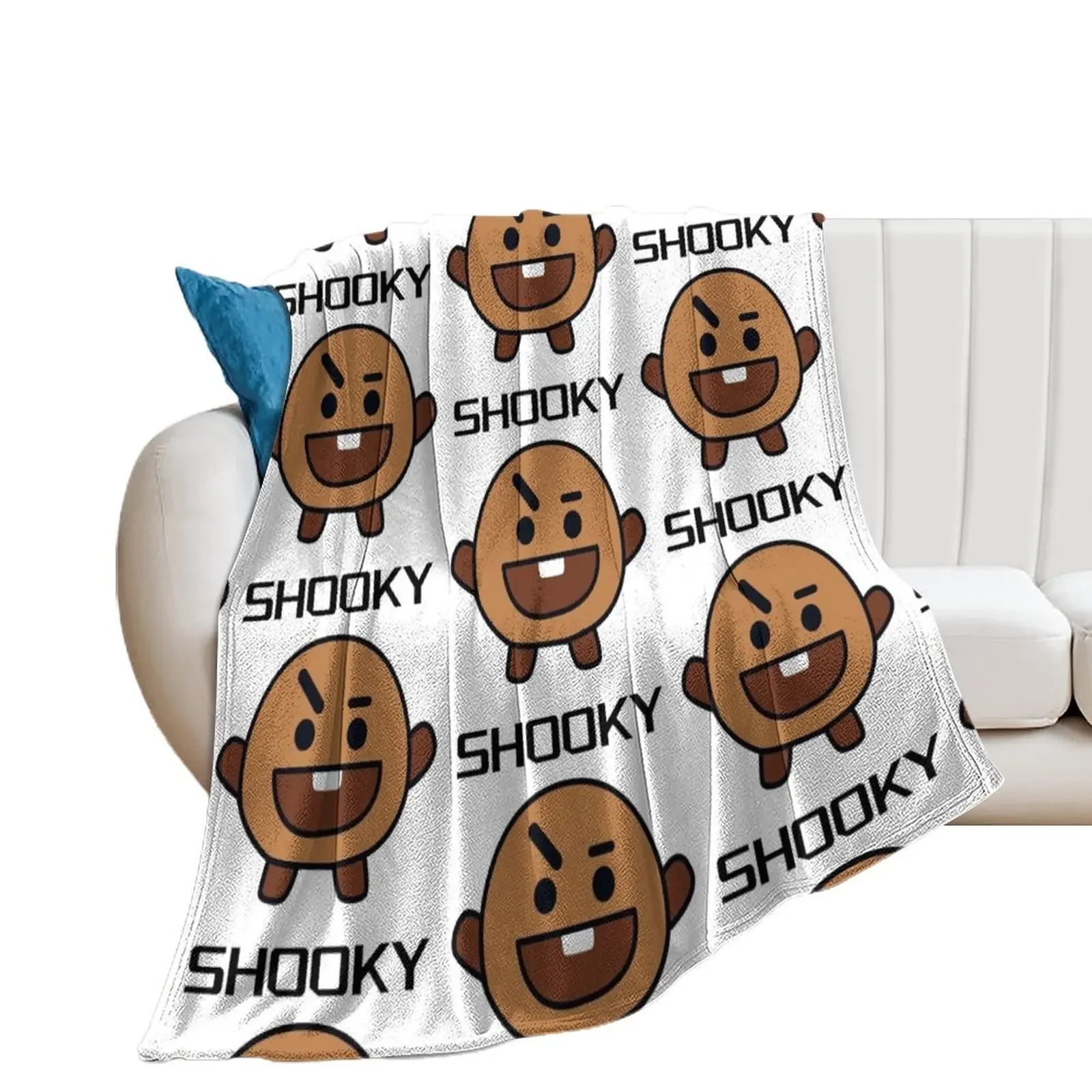 

Shooky Throw Blanket Decorative Beds Furry wednesday Single Blankets