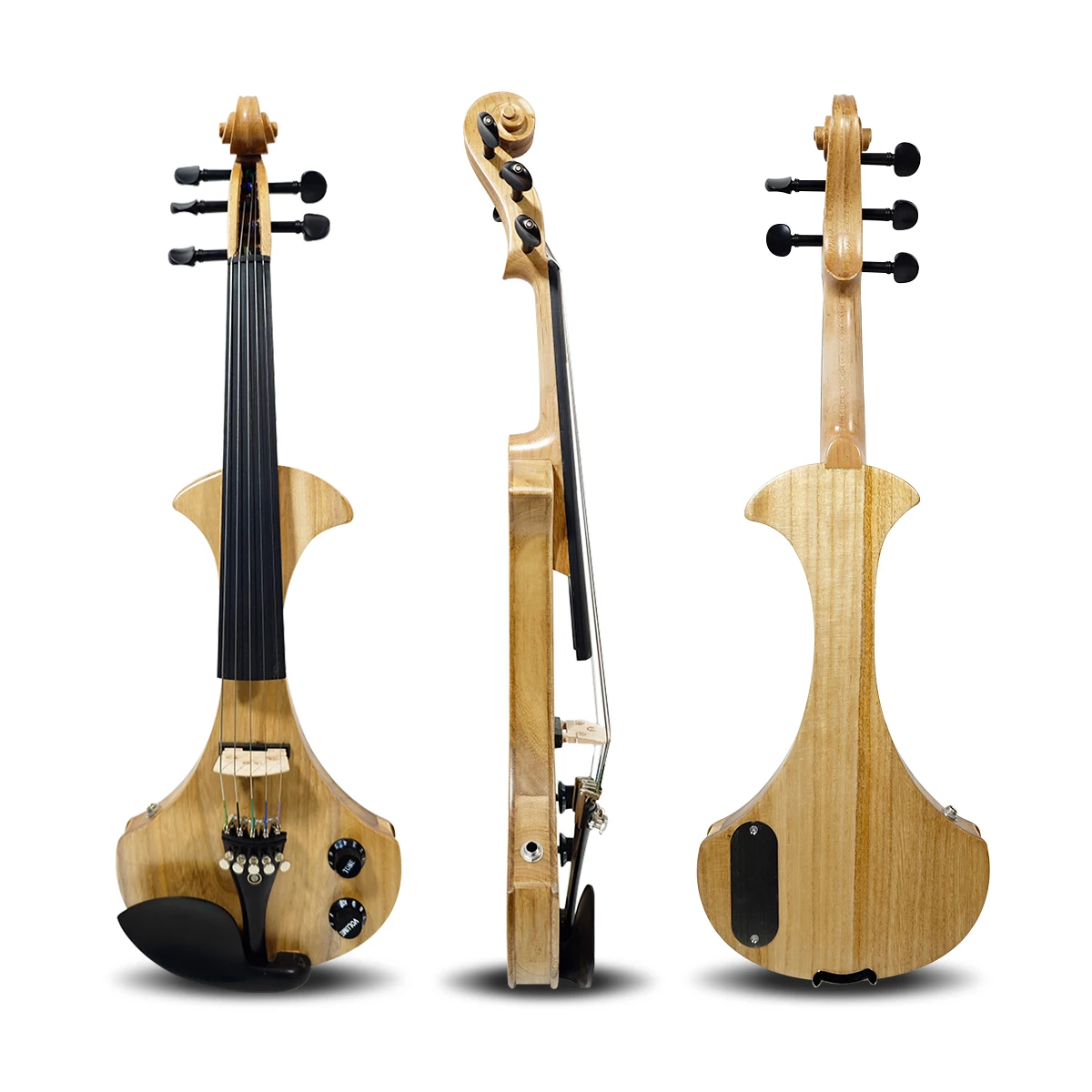 5 String New Electric Violin 4/4 Full Size Solid wood Ebony Fittings Brazil wood Bow Hard Case Rugged Portable